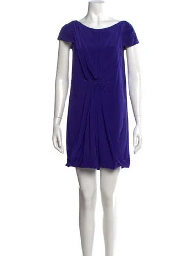 Pre-owned Maje Silk Mini Dress In Blue