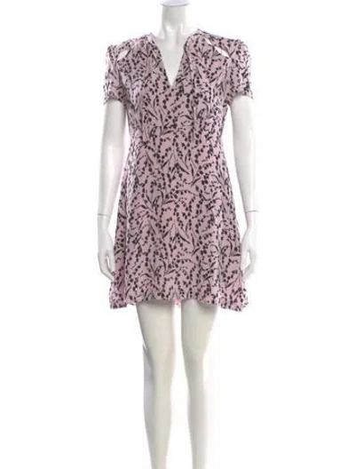 Pre-owned Maje Silk Mini Dress In Pink