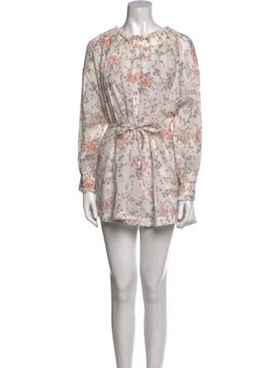 Pre-owned Maje Silk Mini Dress In White
