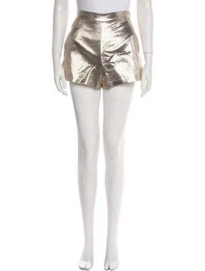Pre-owned Maje Silk Mini Shorts In Gold