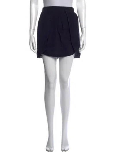 Pre-owned Maje Silk Mini Skirt In Black