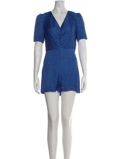 Pre-owned Maje Silk Paisley Print Romper In Multi