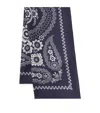 Maje Silk Printed Square Scarf In Blue