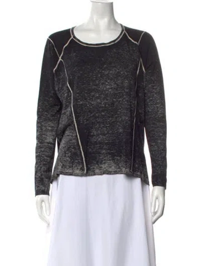 Pre-owned Maje Silk Printed Sweater In Black/metallic
