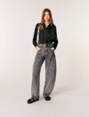 Maje Silk Shirt In Black