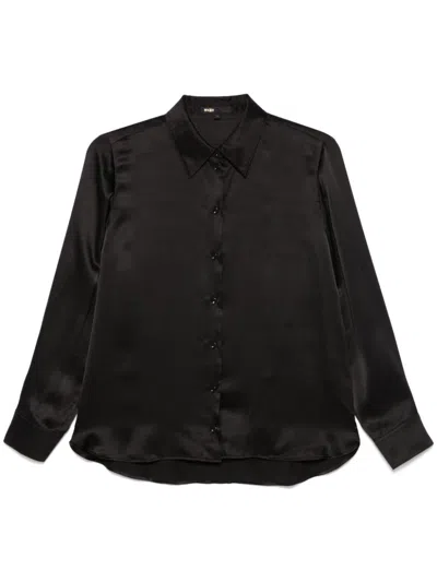 Maje Silk Shirt In Black