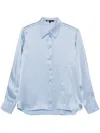 Maje Silk Shirt In Blue
