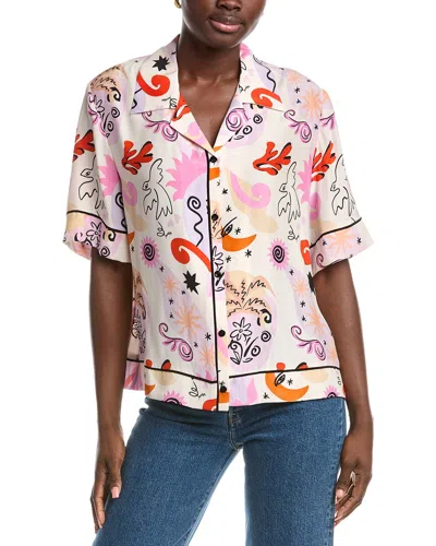 Maje Silk Shirt In Multi