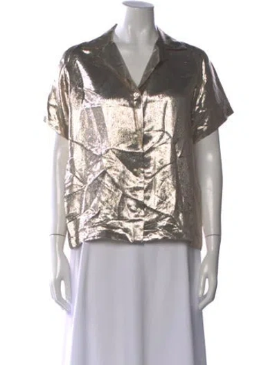 Pre-owned Maje Silk Short Sleeve Blouse