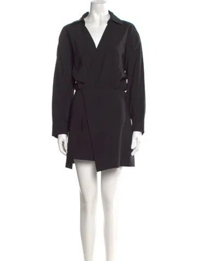 Pre-owned Maje Silk Strapless Romper In Black