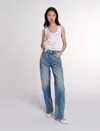 Maje Silk Tank Top In White