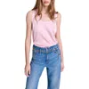 Maje Lourma Silk Blend Sleeveless Top In Pale Pink