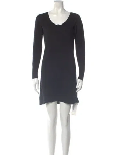Pre-owned Maje Silk V-neck Sweater In Black