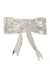 Maje Womens  Bow Brass Cuff In Silver