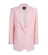 Maje Peak-lapels Single-breasted Blazer In Pink