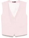 Maje Vivalda Woven Waistcoat In Pink