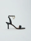 Maje Leather Sandals With Heels In Black