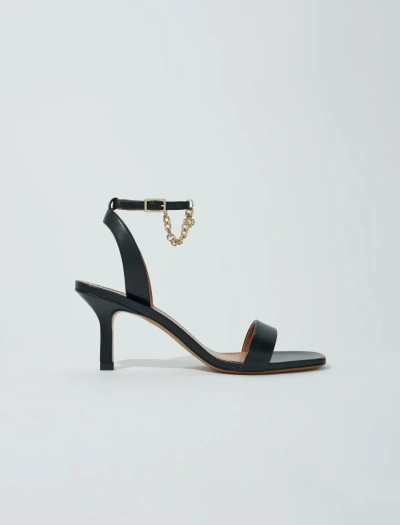 MAJE LEATHER SANDALS WITH HEELS