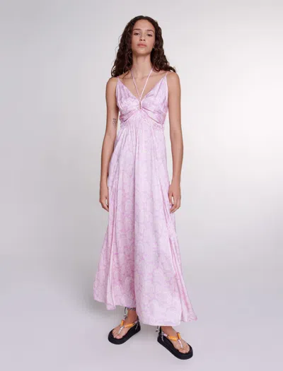 Maje Size Woman-dresses-us L / Fr 40 In Pink Cashmere Print /