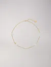 Maje Gold Chain And Bead Necklace In Gold