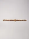 Maje Leather Belt With Links In Camel