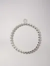 Maje Mixed Pearl Choker Necklace In Silver