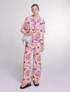 Maje Silk Shirt In Print Paradisio /