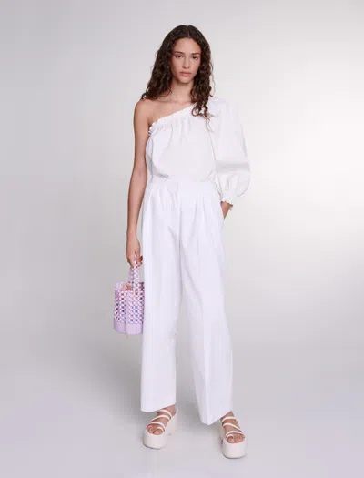 Maje Asymmetrical Top In White