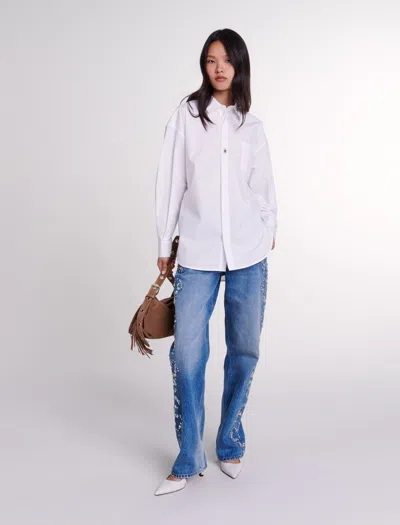 Maje Size Woman-tops & Shirts-us M / Fr 2 In White