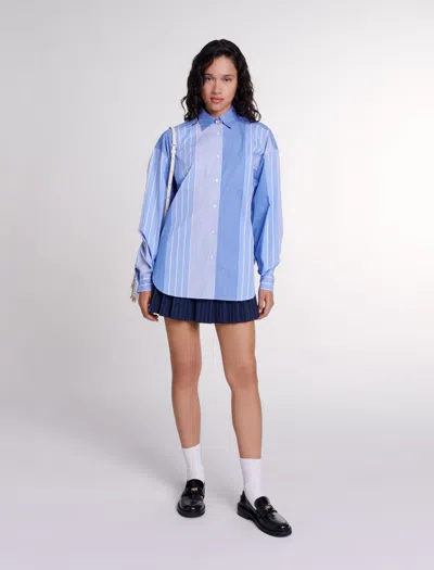Maje Size Woman-tops & Shirts-us L / Fr 3 In Blue White Stripes /