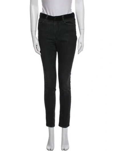 Pre-owned Maje Skinny Leg Pants In Black