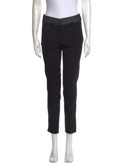 Pre-owned Maje Skinny Leg Pants In Black