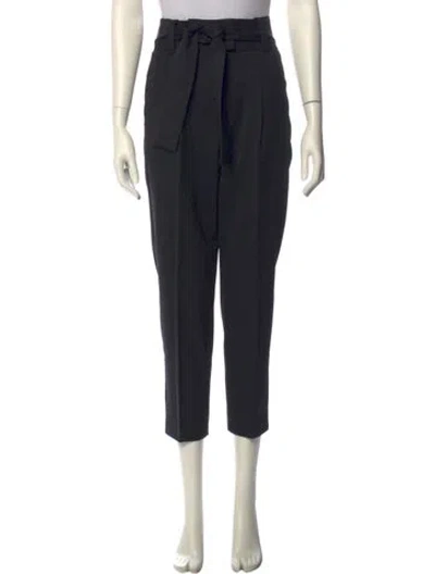 Pre-owned Maje Skinny Leg Pants In Black