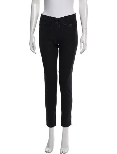 Pre-owned Maje Skinny Leg Pants In Black