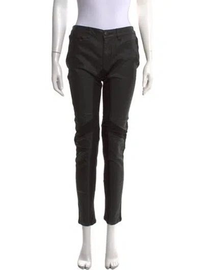 Pre-owned Maje Skinny Leg Pants In Black