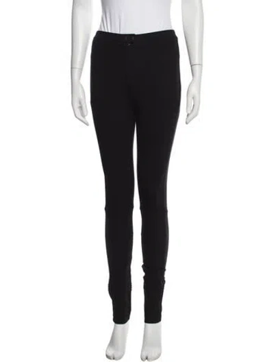Pre-owned Maje Skinny Leg Pants In Black