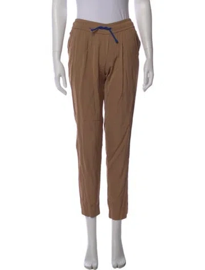 Pre-owned Maje Skinny Leg Pants In Brown