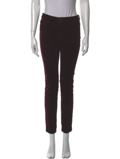 Pre-owned Maje Skinny Leg Pants In Brown