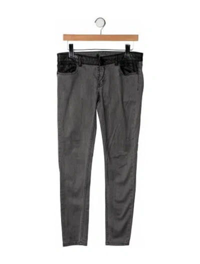 Pre-owned Maje Skinny Leg Pants In Green