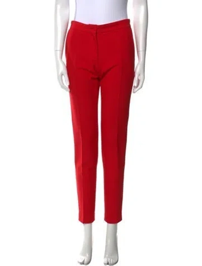 Pre-owned Maje Skinny Leg Pants In Red