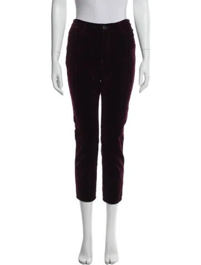 Pre-owned Maje Skinny Leg Pants W/ Tags In Burgundy
