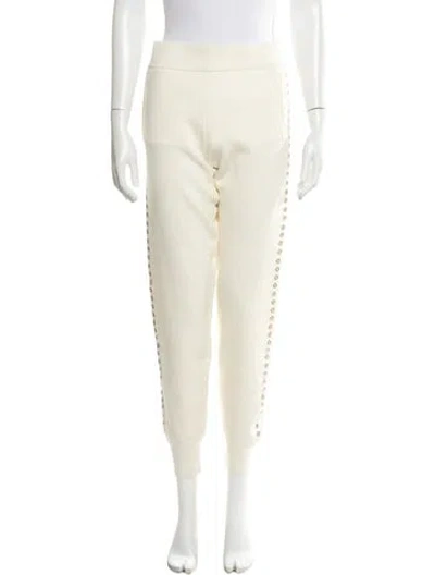 Pre-owned Maje Skinny Leg Pants In White