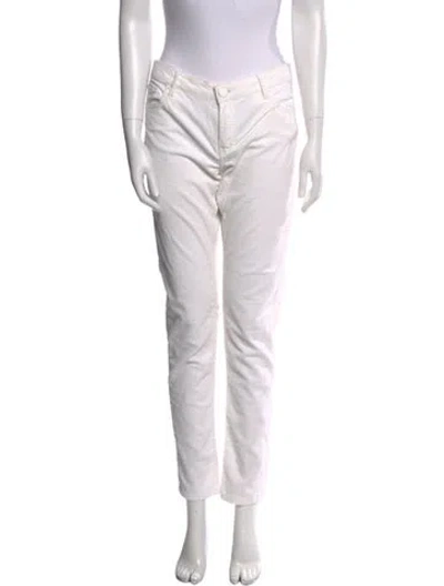 Pre-owned Maje Skinny Leg Pants In White