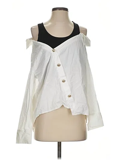 Pre-owned Maje Sleeveless Blouse In Ivory