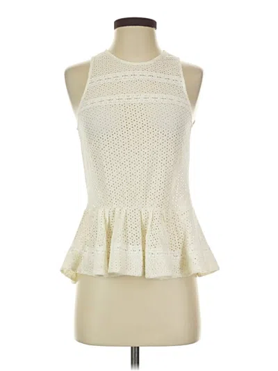 Pre-owned Maje Sleeveless Blouse In White