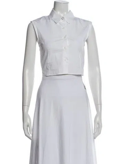Pre-owned Maje Sleeveless Button-up Top W/ Tags In Neutrals