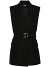 Maje Sleeveless Double-breasted Blazer In Black