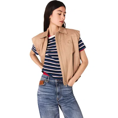 MAJE MAJE SLEEVELESS JACKET