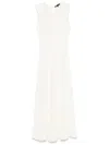 Maje Sleeveless Midi Dress In White