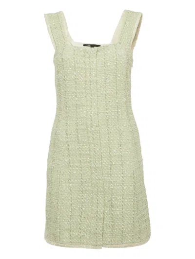 Pre-owned Maje Sleeveless Mini Dress In Green
